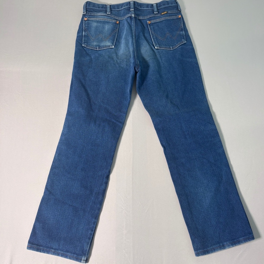 Vintage Wrangler 933STR Blue Jeans Mens 32x29 Straight Made in USA Cowboy Cut - Picture 5 of 6